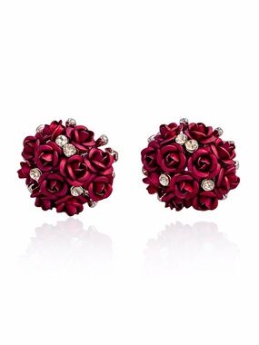 Pink Flower Earrings